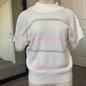 Cristin Stevens Vintage Pastel Knit Top